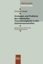 Strategien Und Probleme Des Empirischen Theorienvergleichs in Den Sozialwissenschaften af Christian Seipel