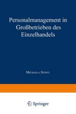 Personalmanagement in Grossbetrieben Des Einzelhandels af Michaela Stoffl