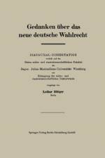 Gedanken UEber Das Neue Deutsche Wahlrecht af Lothar Böttger