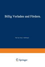 Billig Verladen Und Foerdern af Georg Von Hanffstengel