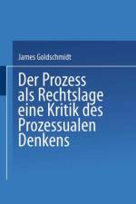 Prozess ALS Rechtslage af James Goldschmidt