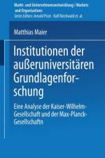 Institutionen Der Ausseruniversitaren Grundlagenforschung