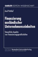 Finanzierung Auslandischer Unternehmenseinheiten