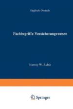 Fachbegriffe Versicherungswesen / Dictionary of Insurance Terms af W. Rubin