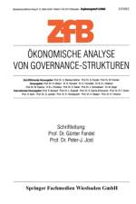 Okonomische Analyse Von Governance-Strukturen