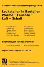 Aachener Bausachverstandigentage 2003