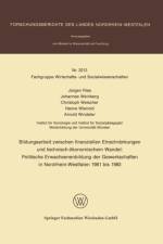 Bildungsarbeit Zwischen Finanziellen Einschreankungen Und Technisch-Eokonomischem Wandel af Jürgen Rieß