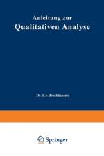 Anleitung Zur Qualitativen Analyse af Ernst Schmidt