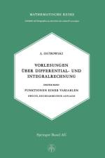 Vorlesungen UEber Differential- Und Integralrechnung af A Ostrowski