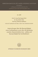 Untersuchungen UEber Die Quersproedigkeit Neuer Synthesefasern Sowie UEber Die Beziehung Zwischen Querschnittsform Bzw. -Aufbau Und Quersproedigkeit Bei Synthesefasern af Paul-August Koch