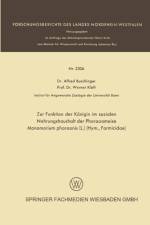 Zur Funktion Der Koenigin Im Sozialen Nahrungshaushalt Der Pharaoameise Monomorium Pharaonis (L.) (Hym., Formicidae) af Alfred Buschinger