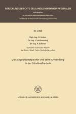 Magnetbandspeicher Und Seine Anwendung in Der Schallmesstechnik af Dieter Kutzer