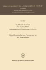 Ruckschlagsicherheit Von Flammensperren Aus Sintermetallen af Gerhard Zapf