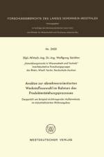 Ansatze Zur Abnehmerorientierten Werkstoffauswahl Im Rahmen Des Produktentstehungsprozesses af Wolfgang Seichter