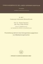 Porenbildung Wahrend Des Homogenisierungsgluhens Von Metallpulvergemischen af Theodor Heumann