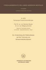 Zur Anwendung Der Elektrodialyse Auf Die Trennung Von Schwermetallkomplexen af Eberhard Staude