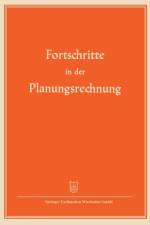 Fortschritte in Der Planungsrechnung af Arbeitsgemeinschaft Planungsrechnung E V (Agplan)