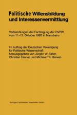 Politische Willensbildung Und Interessenvermittlung af Christian Fenner