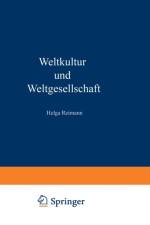Weltkultur Und Weltgesellschaft