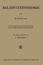 Relativitatstheorie af W Pauli