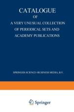 Catalogue of a Very Unusual Collection of Periodical Sets and Academy Publications af Martinus Nijhoff