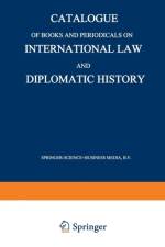 Catalogue of Books and Periodicals on International Law and Diplomatic History af Martinus Nijhoff