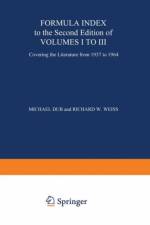 Formula Index to the Second Edition of Volume I to III