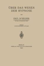 UEber Das Wesen Der Hypnose af Paul Schilder