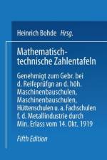 Mathematisch-Technische Zahlentafeln af Leonhard Geusen