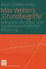 Max Webers 'grundbegriffe'