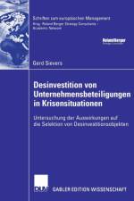 Desinvestition Von Unternehmensbeteiligungen in Krisensituationen af Gerd Sievers