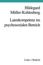 Laienkompetenz Im Psychosozialen Bereich af H Muller-Kohlenberg