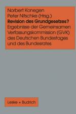 Revision Des Grundgesetzes?