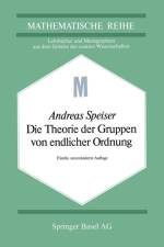 Theorie Der Gruppen Von Endlicher Ordnung af A Speiser