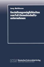 Gestaltungsmoeglichkeiten Von Fue-Gemeinschaftsunternehmen af Joerg Matthiessen