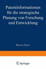 Patentinformationen Fur Die Strategische Planung Von Forschung Und Entwicklung
