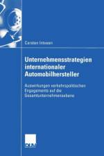 Unternehmensstrategien Internationaler Automobilhersteller af Carsten Intveen