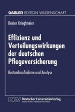 Effizienz Und Verteilungswirkungen Der Deutschen Pflegeversicherung