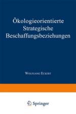 OEkologieorientierte Strategische Beschaffungsbeziehungen