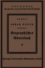 Geographisches Woerterbuch af Oskar Kende