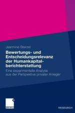 Bewertungs- Und Entscheidungsrelevanz Der Humankapitalberichterstattung af Jeannine Sterzel