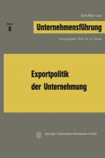 Exportpolitik Der Unternehmung af H Jacob
