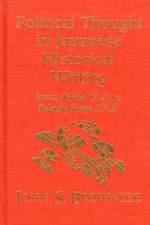 Political Thought in Japanese Historical Writing af John S. Brownlee