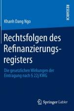 Rechtsfolgen Des Refinanzierungsregisters af Khanh Dang Ngo