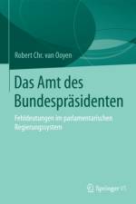 Das Amt Des Bundesprasidenten af Robert Chr Van Van Ooyen