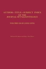 Index of the Journal of Paleontology af HOARE