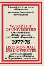 World List of Universities 1977-78 / Liste Mondiale des Universites af International Association of Universities