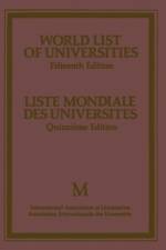 World List of Universities / Liste Mondiale des Universites af International Association of Universities