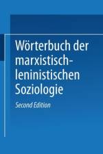 Weorterbuch Der Marxistisch-Leninistischen Soziologie af Georg Assmann