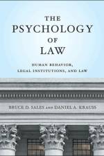 The Psychology of Law af Bruce D. Sales